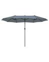 Jättikokoinen aurinkovarjo tummanharmaa 460 x 270 cm SIBILLA_680005