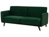Velvet Fabric Sofa Bed Green SENJA_707281