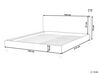 EU Double Size Bed Frame Cover Light Grey for Bed FITOU _876088