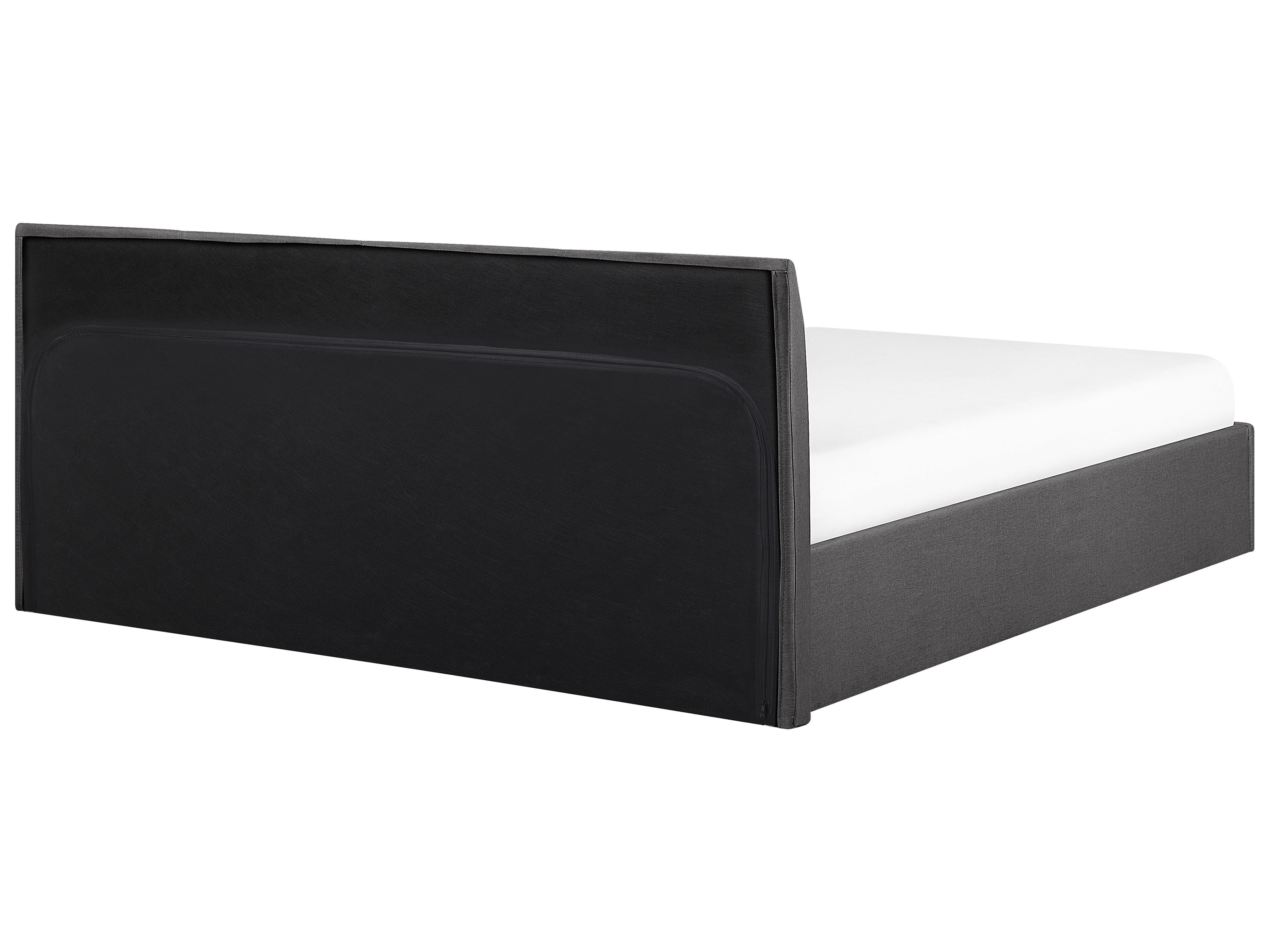 Fabric EU Super King Size Ottoman Bed Grey ORBEY Beliani.co.uk