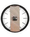 Reloj de pared negro/madera clara ø 38 cm VILLORA_827752