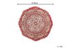 Teppich rot/creme ø 120 cm Mandala-Muster achteckig MEZITILI_756587