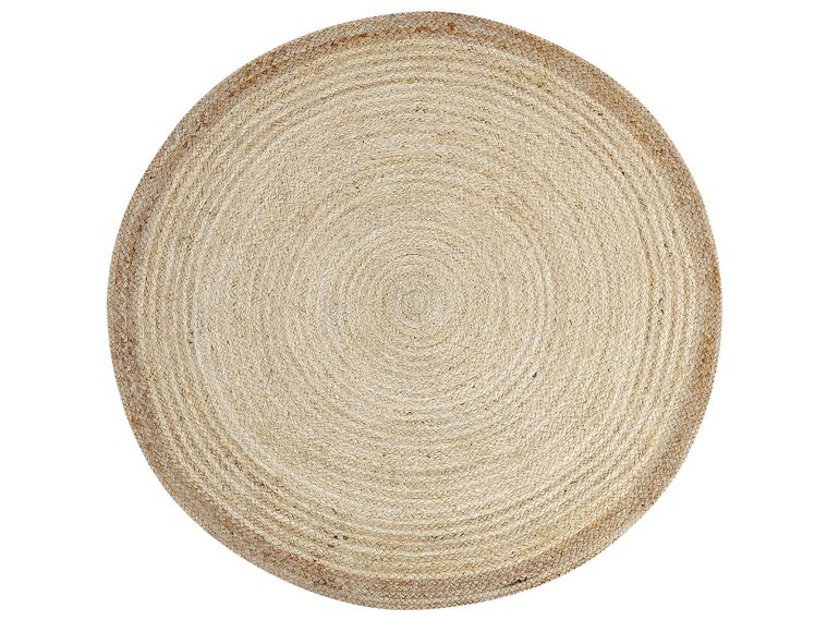 Okrúhly jutový koberec ⌀ 120 cm béžový MENEMEN_843997