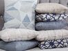 Set of 2 Cushions Chevron Pattern 45 x 45 cm Grey LUPINE_853719