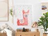 Llama Canvas Wall Art 60 x 80 cm Pink and White AFASSA_819665
