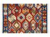 Alfombra kilim de lana rojo/marrón/azul 200 x 300 cm JRVESH_859157
