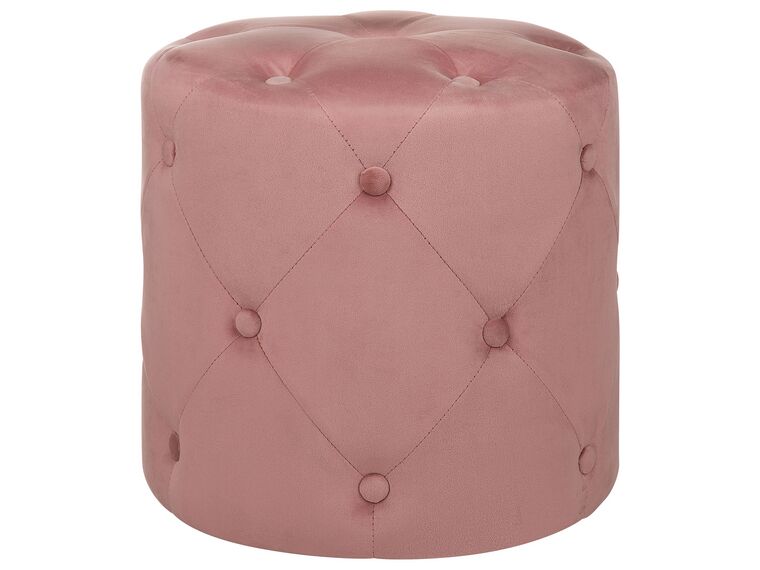 Pouf Samtstoff rosa rund ⌀ 40 cm COROLLA_753700