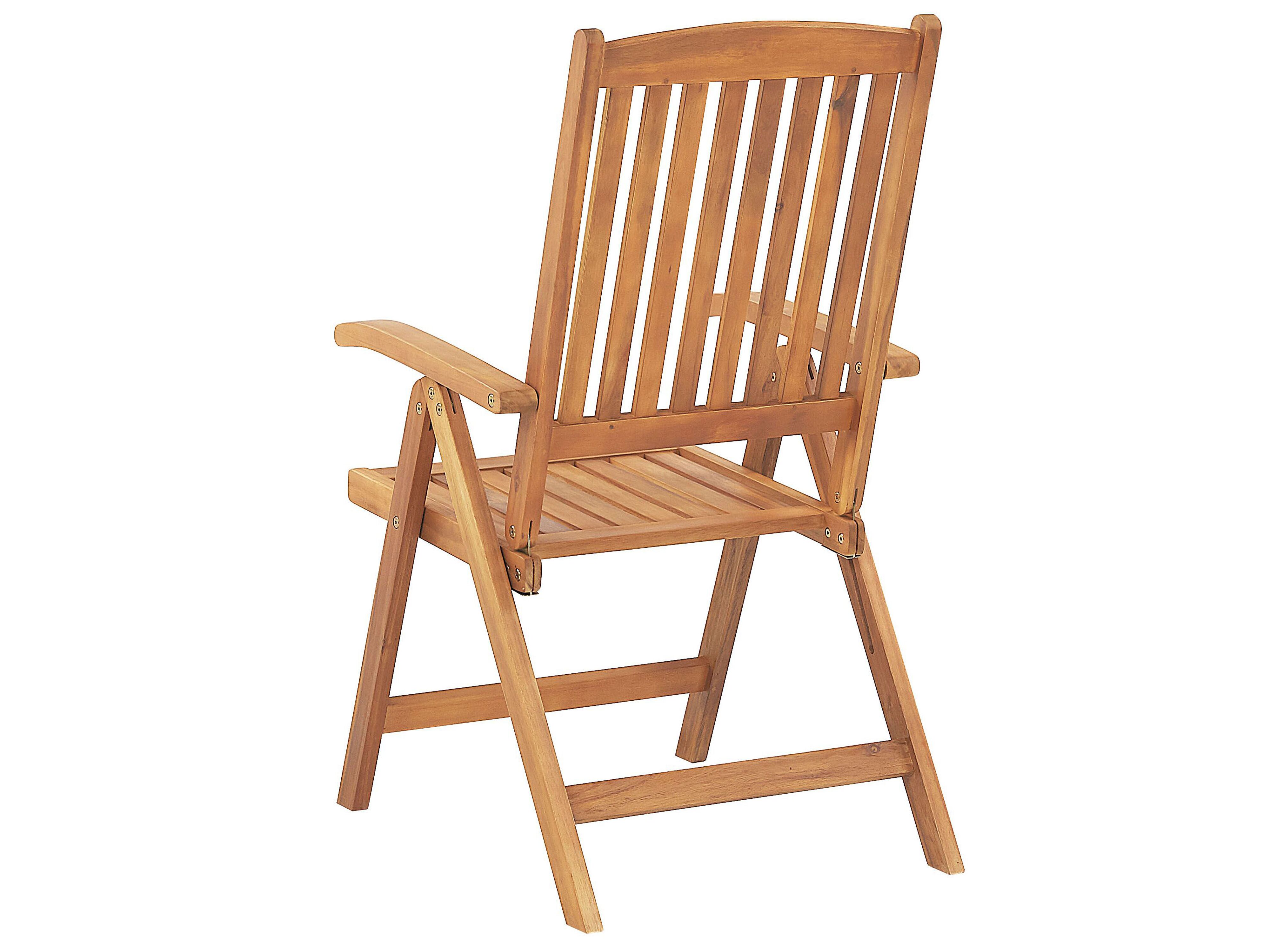 Zestaw mebli balkonowych drewniany jasny JAVA