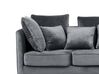 3-seters sofa fløyel grå FENSTAD_732143