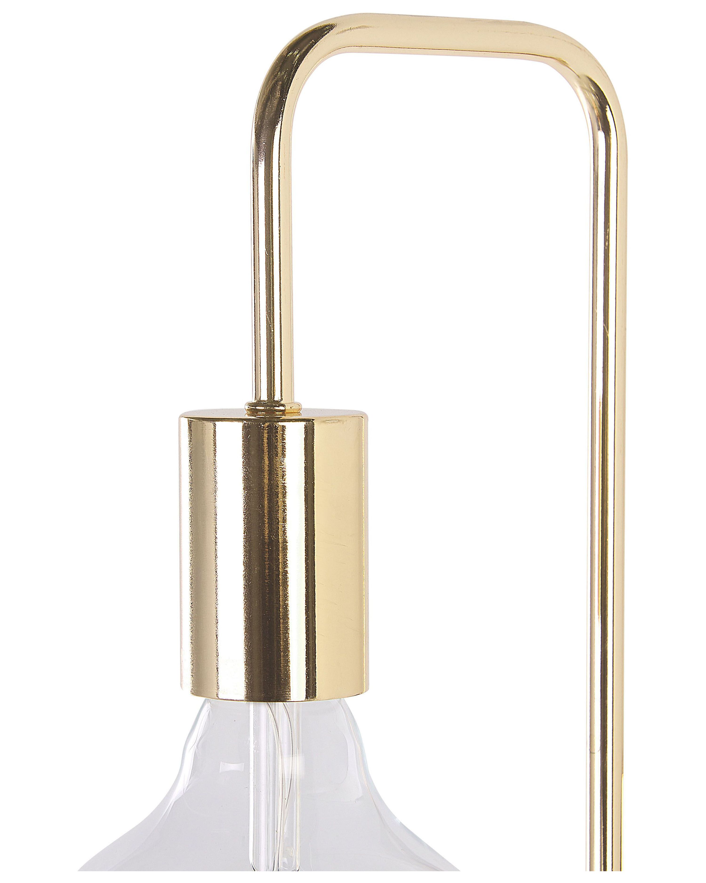 Beliani Lámpara De Pie De Metal Dorado/blanco Crema 155 Cm MOCAL | Leroy Merlin
