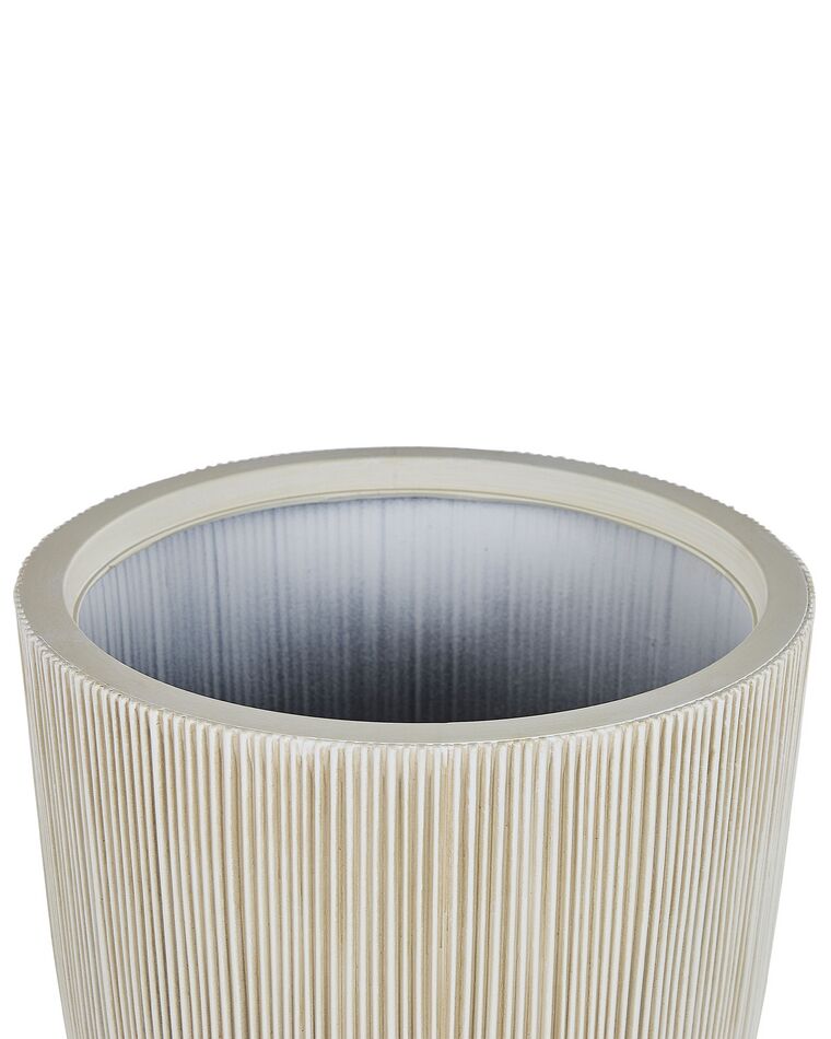 Weißer Blumentopf FURU Mit Integriertem Wasserbehälter – 20x20x38 Cm, 5 Liter, Für Drinnen & Draußen