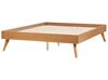 EU Double Size Bed Light Wood BERRIC_912527