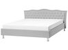 Čalúnená posteľ s úložným priestorom 180x200cm sivá METZ_707830