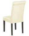 Set of 2 Fabric Dining Chairs Cream VELVA_781867