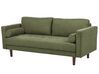 Háromszemélyes zöld kárpitozott kanapé NURMO_896025