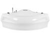 Baignoire d'angle blanche 210 x 145 cm avec LED et haut parleur Bluetooth MONACO_773622
