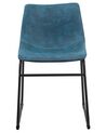 Conjunto de 2 sillas de comedor de poliéster azul turquesa/negro BATAVIA_725071