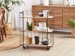 Musta / vaalea puinen tarjoiluvaunu GABBS Musta / vaalea puinen tarjoiluvaunu GABBS