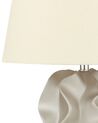Lámpara de mesa de cerámica blanco crema/dorado 46 cm ALLIKA_731578
