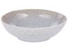Set of 16 Stoneware Dinnerware Light Grey SESAME_863130