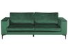 3 Seater Velvet Sofa Green VADSTENA _771375