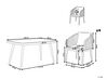 Zestaw ogrodowy metalowy stół i 4 krzesła szary LIPARI_808265