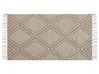 Cotton Area Rug 80 x 150 cm Beige and White KACEM_848940