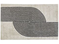 Matto puuvilla musta/valkoinen 140 x 200 cm BARELI