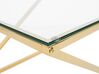 Glass Top Coffee Table Gold BEVERLY_733191