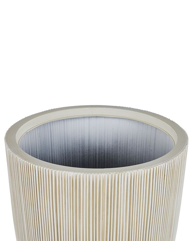 Weißer Blumentopf FURU 24x24x23,5cm - Mit Einsatz 7,5L Wetterfest