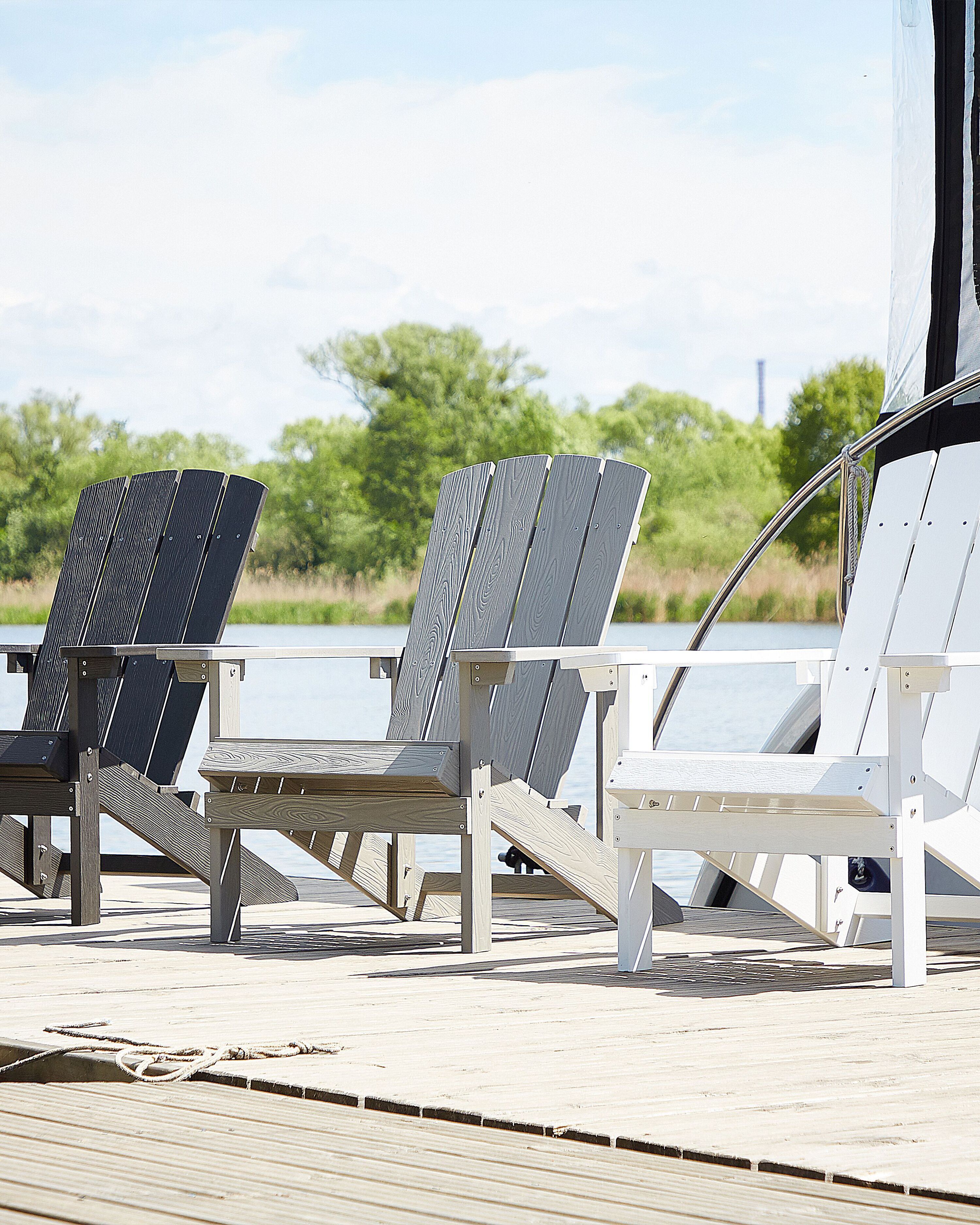 Krzesło ogrodowe białe ADIRONDACK