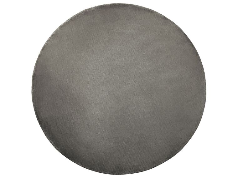 Round Viscose Area Rug ⌀ 140 cm Dark Grey GESI II_793631