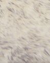 Tæppe 110 x 65 cm hvid og grå læder ULURU_807707