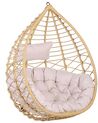 PE Rattan Hanging Chair with Stand Natural ARSITA_763912