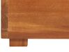 Tumbona reclinable de madera con cojín blanco crema FANANO_863049