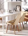 Set of 2 Fabric Dining Chairs Beige MELFORT_800009
