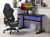 Bürostuhl schwarz / blau höhenverstellbar mit Fussstütze VICTORY_796662
