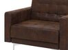 Modular Faux Leather Living Room Set Brown ABERDEEN_717569
