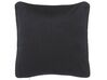 Set of 2 Pleated Cushions 45 x 45 cm Black GUDARI_801505
