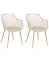 Set of 2 Dining Chairs Beige NASHUA_861879