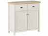 2 Drawer Sideboard Cream with Light Wood CLIO_789927