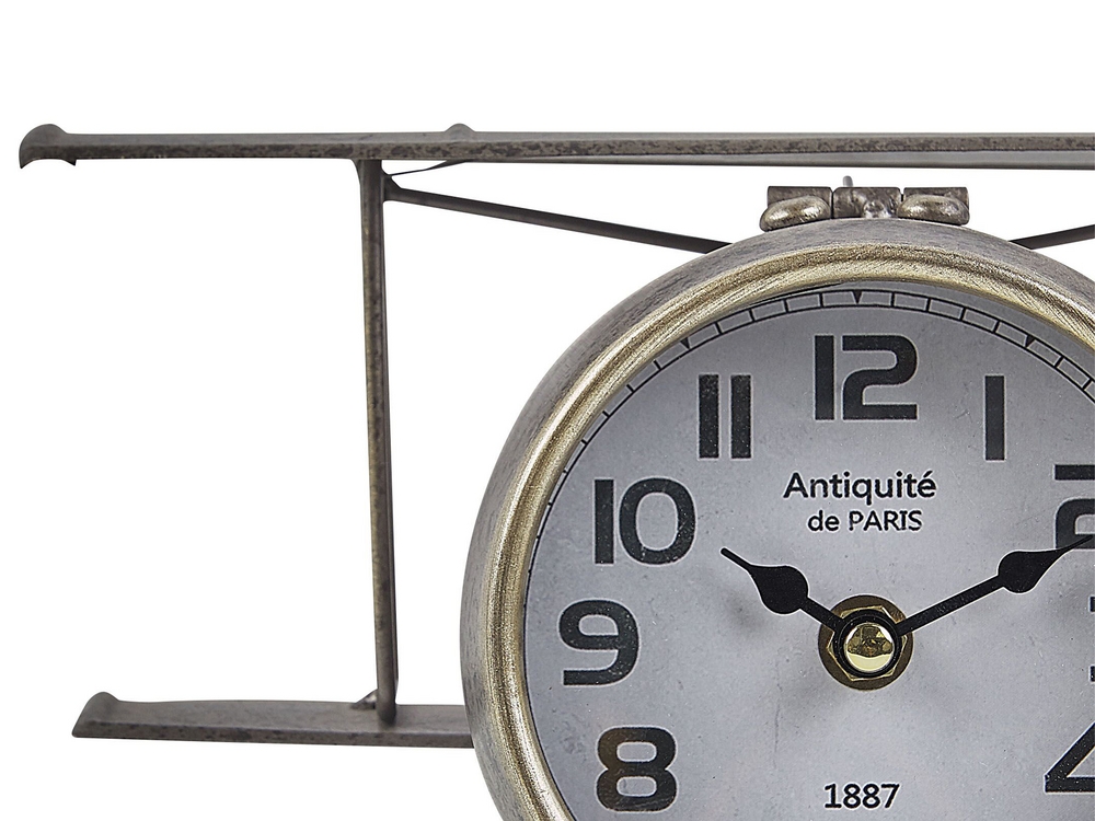 Orologio da Scrivania Modello Aeroplano in Metallo Design Vintage Stans
