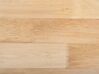 Mesa de comedor de madera de caucho clara/negro 150 x 90 cm GEORGIA_735868