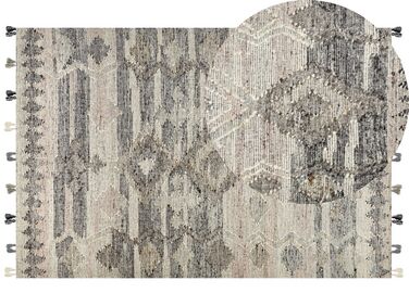 Wool Kilim Area Rug 200 x 300 cm Grey ARATASHEN