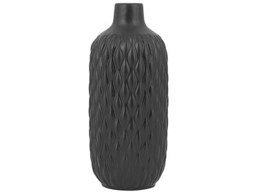 Vaso de cerâmica grés preta 31 cm EMAR