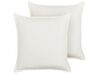Set of 2 Linen Cushions 45 x 45 cm Off-White SUBULATA_838523