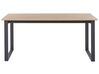 Stół do jadalni 160 x 80 cm ciemne drewno z czarnym BERLIN_776012