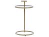 Mesa de apoio em metal dourado e vidro ⌀ 40 cm SHELBY_823961