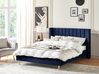 Łóżko welurowe 160 x 200 cm niebieskie VILLETTE_832616