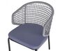 Salon de jardin bistrot table et 2 chaises grises PALMI_808245
